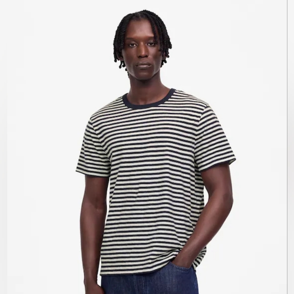 New Madewell Allday Tee in Cotton-Linen Blend
